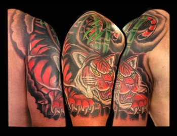 Looking for unique  Tattoos? Complete Tiger Cover Up